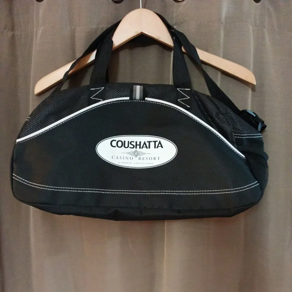 Coushatta Casino Resort Black Duffle Bag 16x11